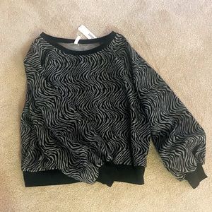 Glam zebra print sweater